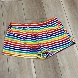 EUC Women’s Secret Treasures Brand Size M Medium 8-10 Stretch Shorts Rainbow